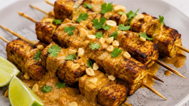 Crispy Tofu Satay: Your Weeknight Meal!