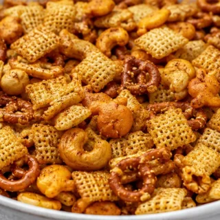 Crispy Air Fryer Chex Mix! Air Fryer Chex Mix: cook this incredibly crispy and flavorful snack mix in under 20 minutes. Perfect for parties, customize with your