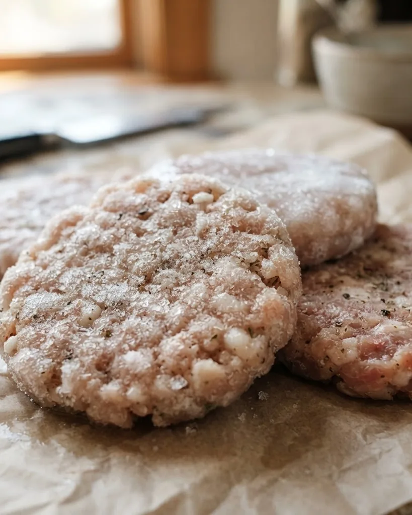 Detail view of why store-brand, Butterball, and Jennie-O patties cook differently