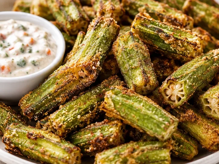Crispy Air Fryer Okra Snack!