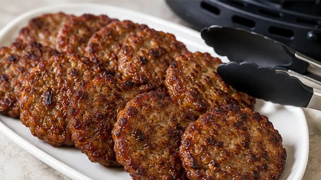 Crispy Air Fryer Sausage Patties: Breakfast Game Changer! Air fryer sausage: cook perfectly crispy sausage patties in minutes. Enjoy a quick, easy, and mess-fre