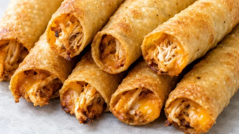 Crispy Air Fryer Chicken Taquitos
