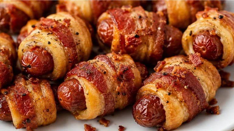 ” Crispy Air Fryer Bacon Pigs in a Blanket