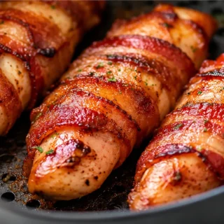 " Crispy Bacon-Wrapped Chicken: Air Fryer Magic! " - bacon wrapped chicken - Bacon wrapped chicken: master this delicious and crispy air fryer recipe. Juicy chi