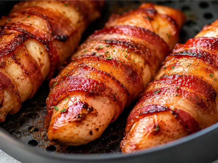 ” Crispy Bacon-Wrapped Chicken: Air Fryer Magic! “