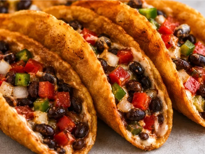 Crispy Black Bean Chalupas