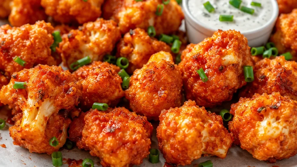️ Crispy Buffalo Cauliflower Bites