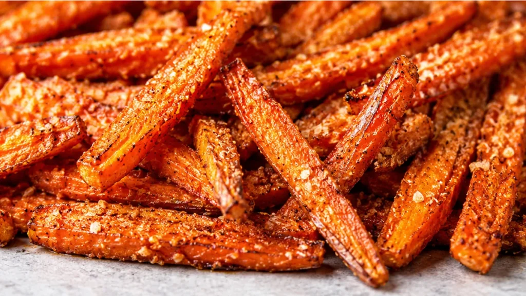 Crispy Carrot Fries: New Favorite Snack! Carrot fries: make these wonderfully crispy and flavorful carrot fries, perfect baked or air-fried. A healthy side dish