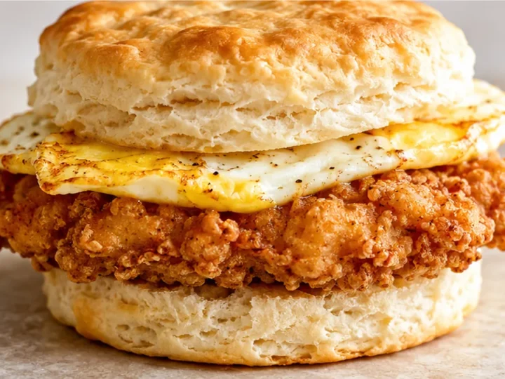Crispy Chicken & Egg Biscuit Sandwich