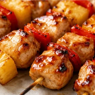 Juicy Pineapple Chicken Kabobs! Chicken kabobs: craft these tender, sweet, and savory pineapple chicken kabobs. Perfect for a quick, healthy weeknight dinner or