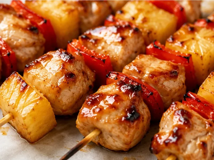 Juicy Pineapple Chicken Kabobs!