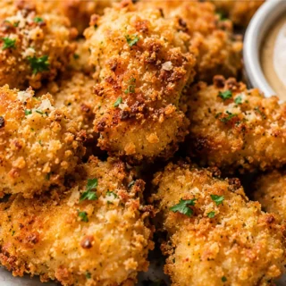 Crispy Air Fryer Chicken Nuggets: Snack Time! Chicken nuggets: master crispy, golden nuggets in your air fryer. This recipe uses Parmesan Panko for an irresisti