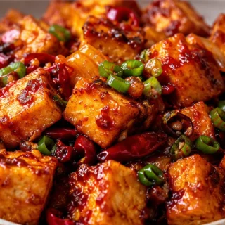 ️ Crispy Chilli Tofu: Weeknight Obsession! Chilli tofu: master this easy recipe for perfectly crispy, air-fried tofu infused with vibrant Indian spices and fres