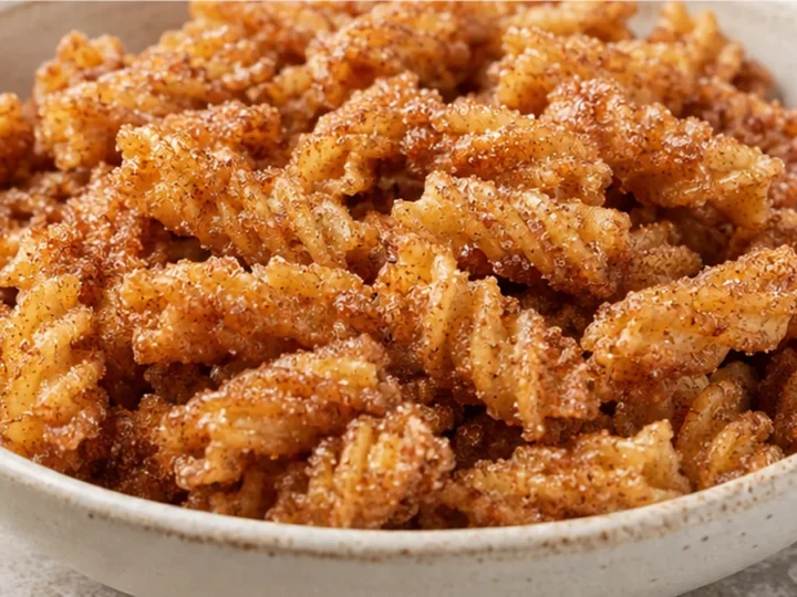 Crispy Churro Pasta Chips in Air Fryer