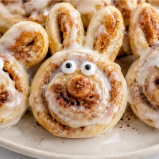 Quick Air Fryer Cinnamon Roll Bunnies - Cinnamon roll bunnies: craft adorable, warm treats in your air fryer in just minutes. A perfect fun breakfast or dessert