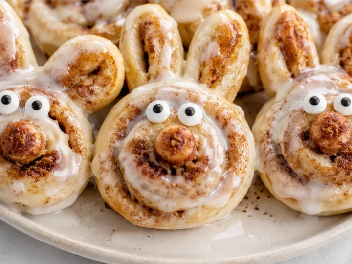 Quick Air Fryer Cinnamon Roll Bunnies