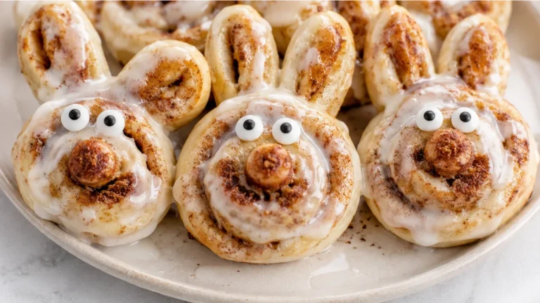 Quick Air Fryer Cinnamon Roll Bunnies