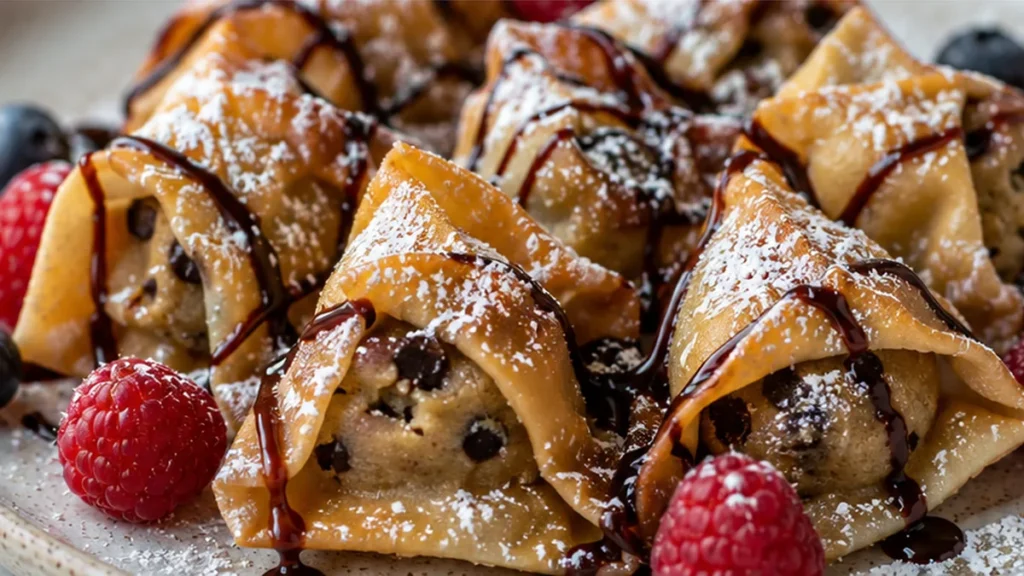 Cookie Dough Wontons: Your New Obsession! Cookie dough wontons: Master these crispy, sweet treats in minutes. Perfect for a quick dessert or a fun party snack,