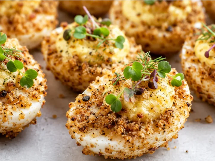 Crispy Keto Deviled Eggs: Air Fryer Magic!