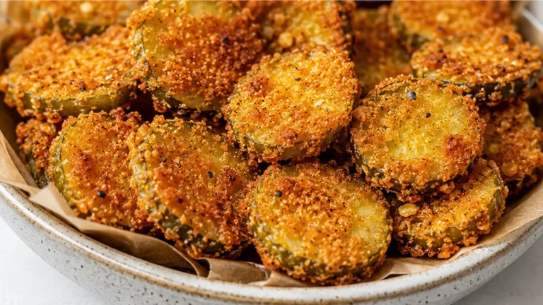 Crispy Air Fryer Fried Pickles! SO addicting!