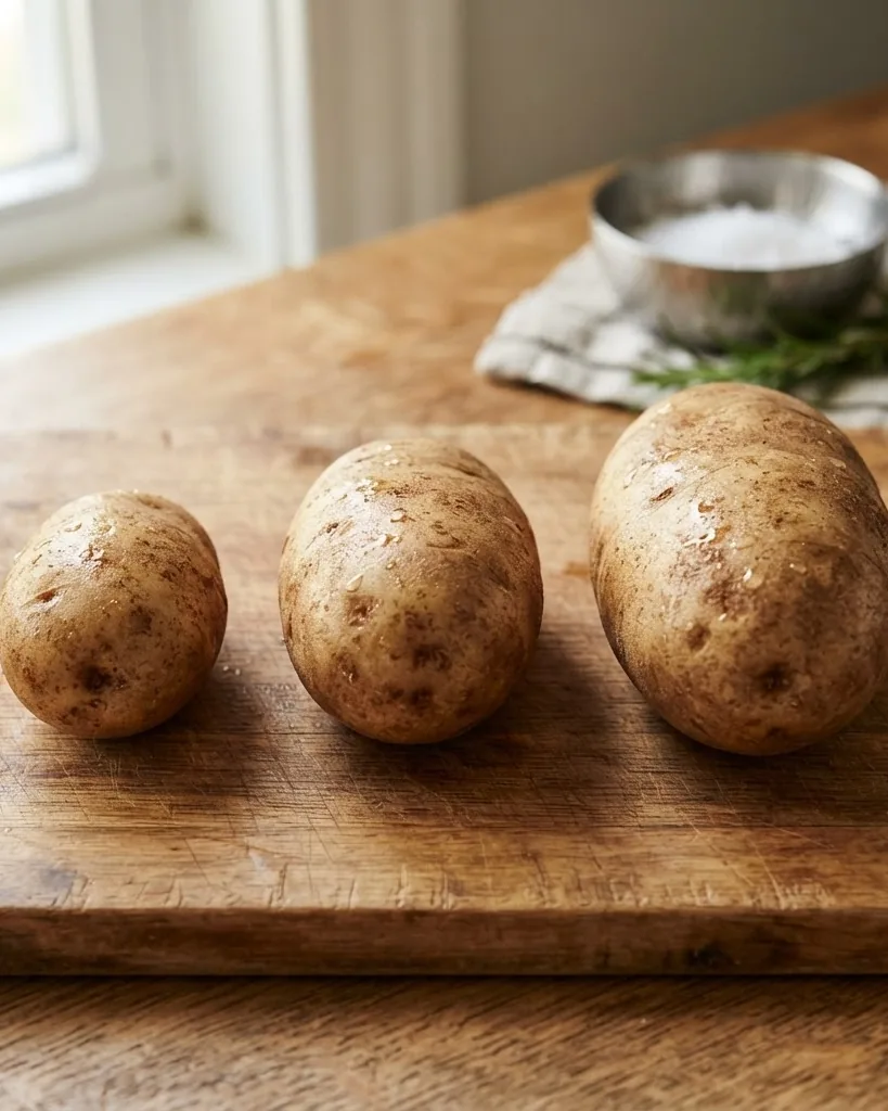 Close-up illustrating the short version, sorted by potato size