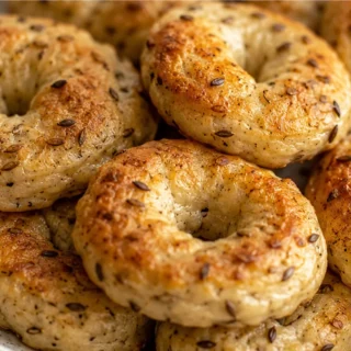 Cumin Spiced Yogurt Bagel Bites - jeera puri - Jeera Puri Bagel Bites: whip up these crispy, flavorful, and low-carb snack bites inspired by Indian cuisine. Per
