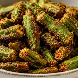 Crispy Air Fryer Okra: Your New Favorite Snack! - kurkuri bhindi - Kurkuri Bhindi: master this incredibly crispy air fryer okra recipe. Perfectly spiced, light,