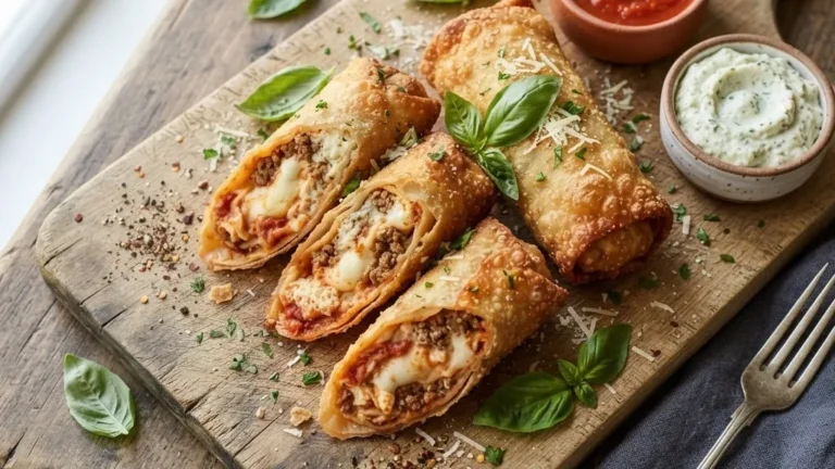 Crispy Lasagna Egg Rolls: Air Fryer Hack!
