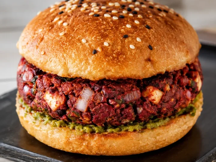” Air Fryer Rajma Paneer Burger”