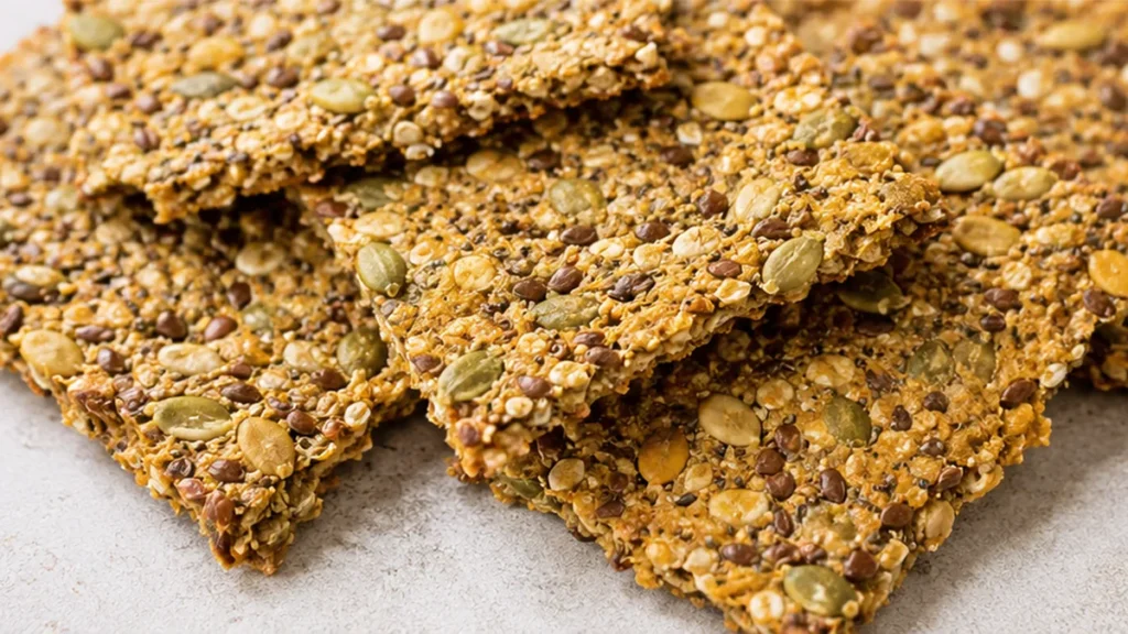 Crunchy Masala Seed Crackers: New Favorite Snack! Seed crackers: Make these crunchy masala super seed crackers at home. Packed with nutrients, perfect for snack