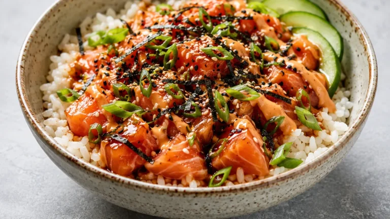 Spicy Salmon Sushi Bowls: Easy & Quick!