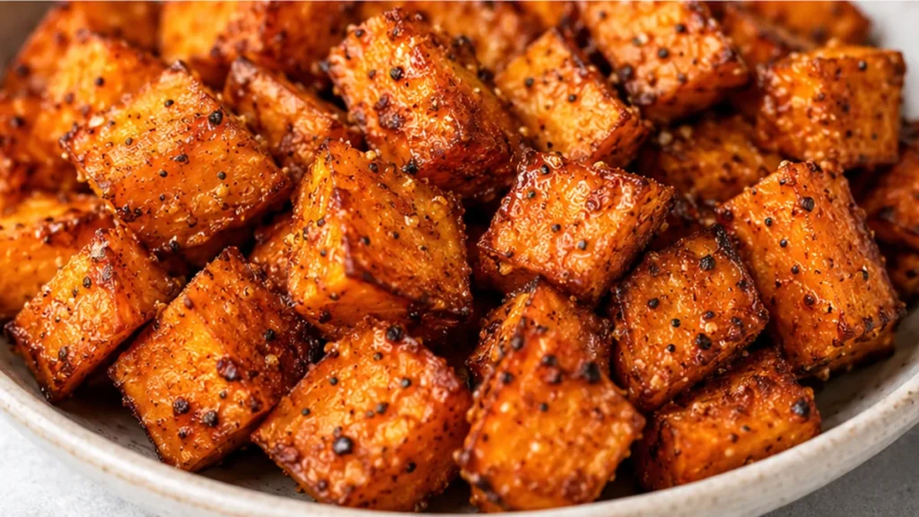 Crispy Air Fryer Sweet Potatoes - Sweet potatoes: roast this simple side dish to crispy perfection in your air fryer. Enjoy tender insides and a golden skin, id