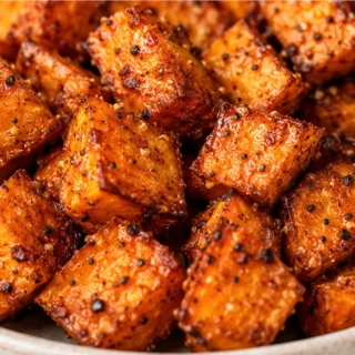 Crispy Air Fryer Sweet Potatoes - Sweet potatoes: roast this simple side dish to crispy perfection in your air fryer. Enjoy tender insides and a golden skin, id