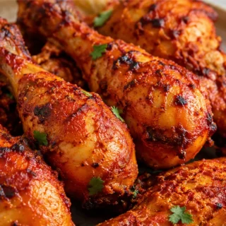 Crispy Air Fryer Tandoori Chicken - Tandoori chicken: master juicy, flavorful drumsticks in your air fryer. Achieve perfect char and tender meat with this easy