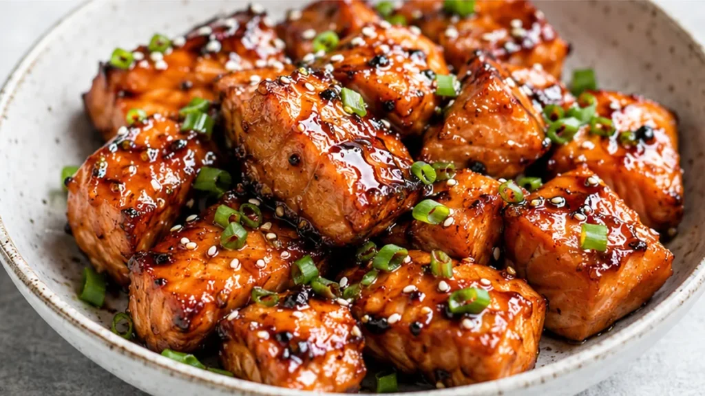 Air Fryer Teriyaki Salmon Bites: Juicy & Flavorful - Teriyaki salmon: master these quick and flavorful salmon bites in your air fryer. Perfect for a healthy wee