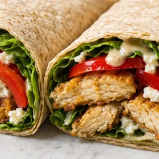 Crispy Vegan Chick'n Wraps: Your New Favorite Lunch! - vegan wraps - Vegan wraps: craft these amazing chick'n and veggie wraps with creamy tahini dressing. Perf