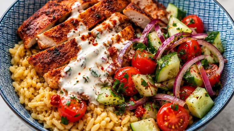Banza Chicken Bowls with Calabrian Chili Sauce