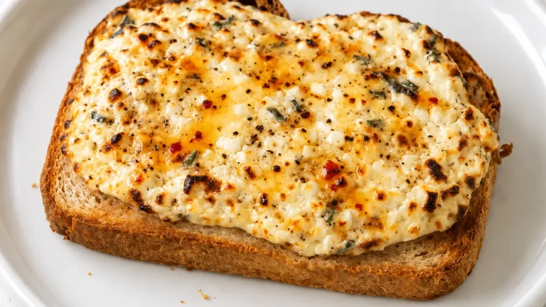 Air Fryer Garlic Herb Cottage Cheese Toast