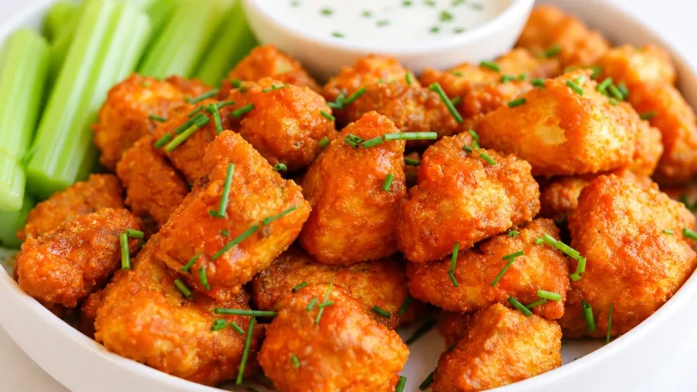 Crispy Buffalo Tofu Bites!