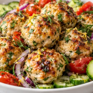 Juicy Greek Chicken Meatballs Recipe