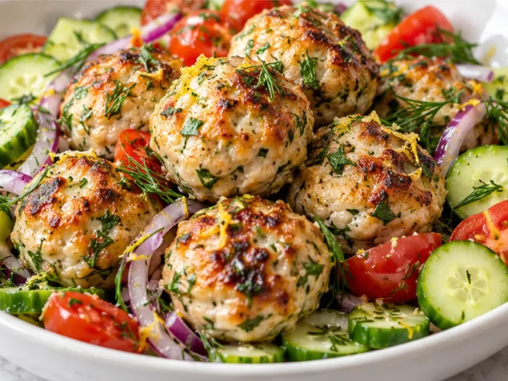 Juicy Greek Chicken Meatballs Recipe