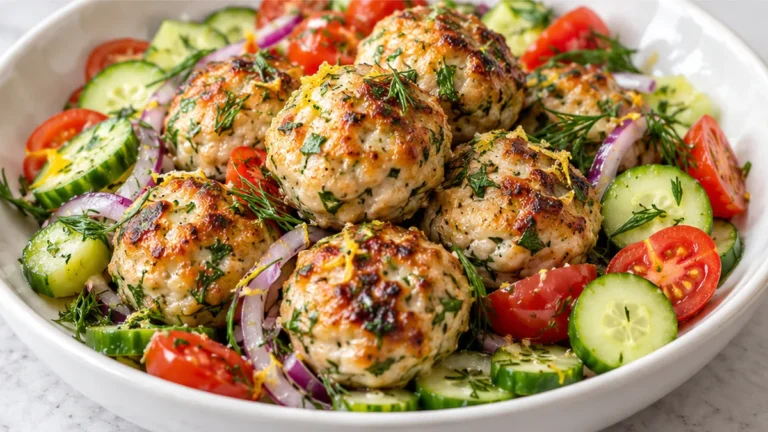 Juicy Greek Chicken Meatballs Recipe