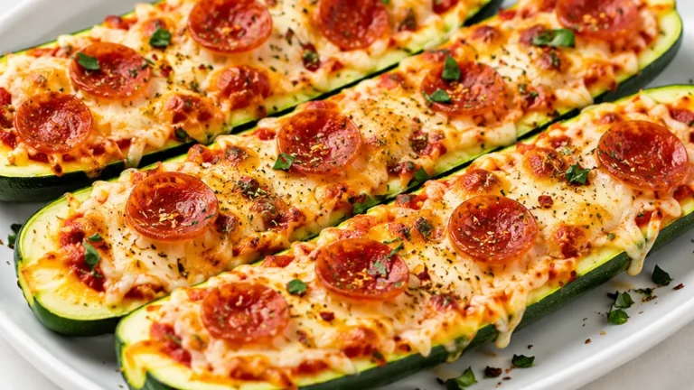 Zucchini Pizza Boats: Quick Snack!